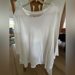 Coldwater Creek Classic White Long Sleeve Top